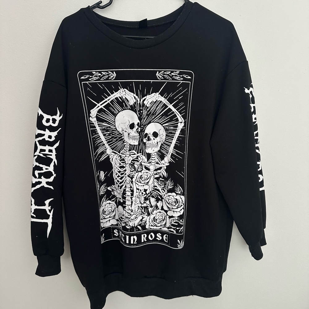 Oversized skeleton sweater